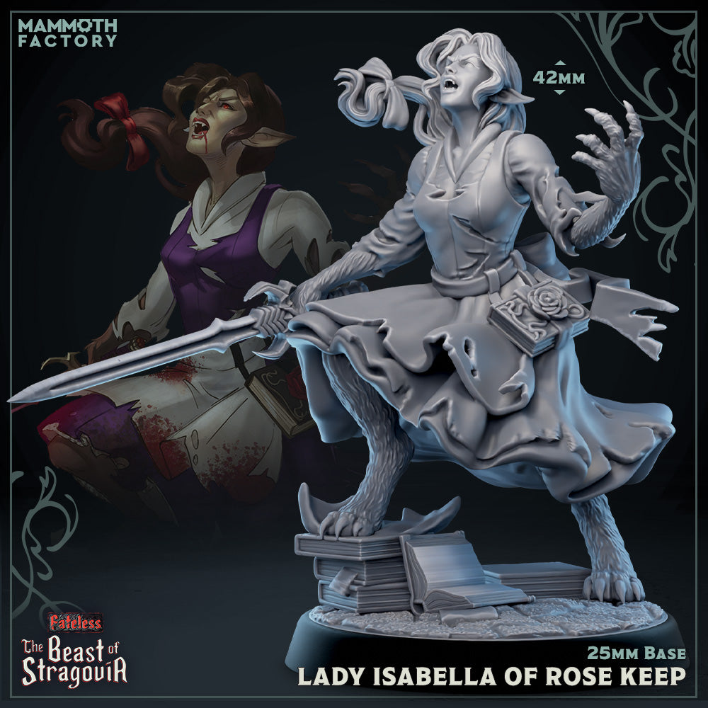 Lady Isabella of Rose Keep (Female Werewolf Scholar) (Online Order Only)