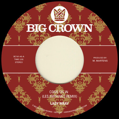 Lady Wray - Come On In (Les Imprimes Remix) / Under The Sun (Surprise Chef Remix) (7" Vinyl) [Vinyl] (ONLINE ORDER ONLY)