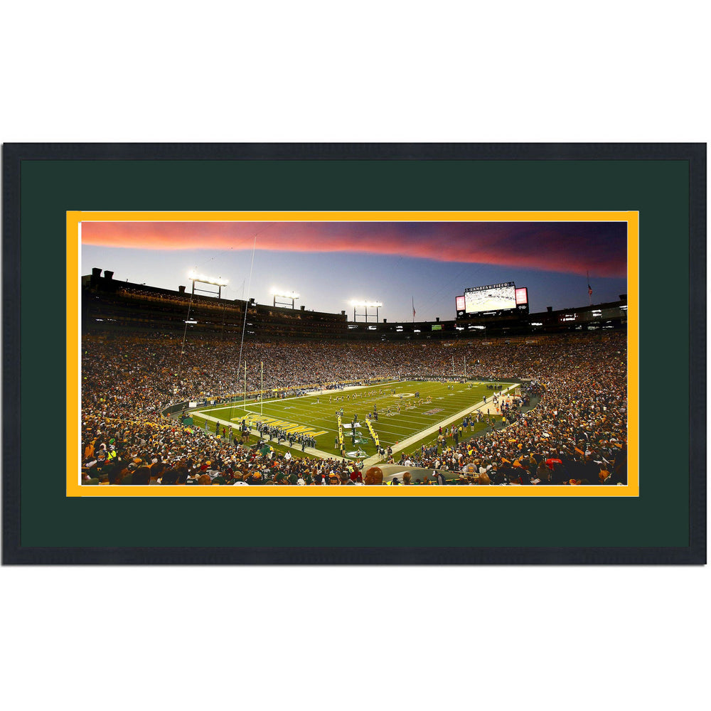 Framed Lambeau Field Green Bay Packers 16x24 Football Photo Professionally Matted (ONLINE ORDER ONLY)