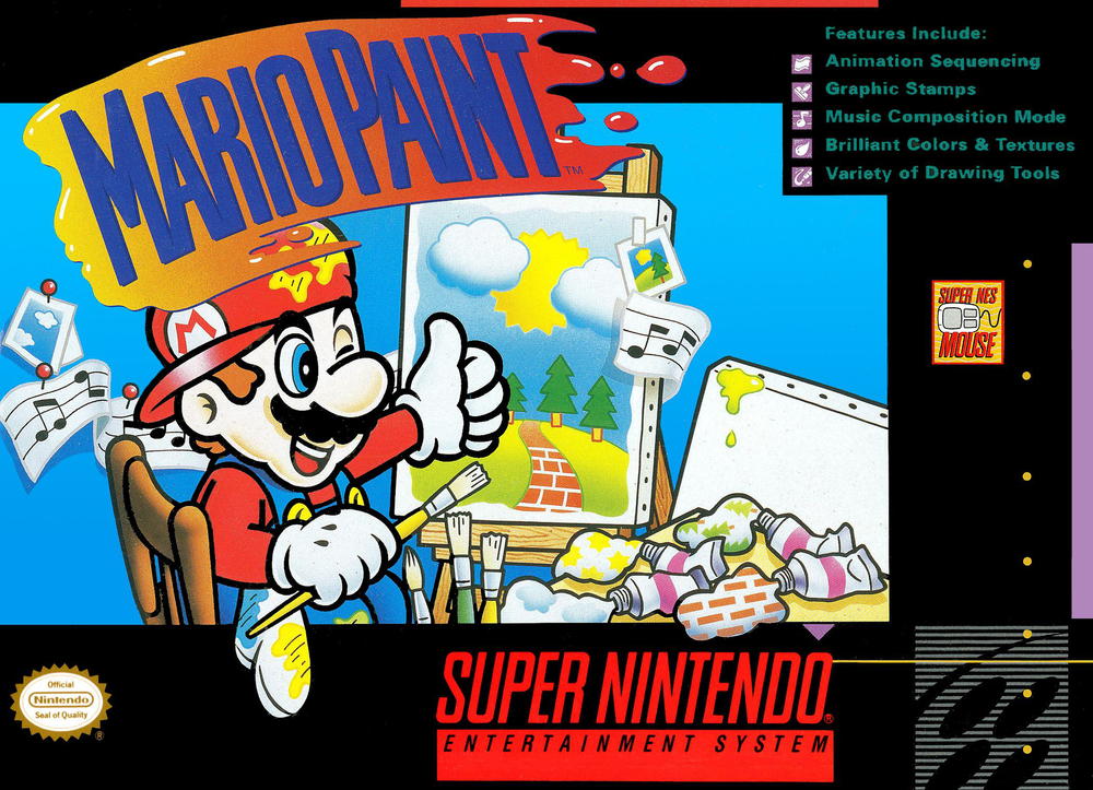 Mario Paint with Mouse (Super Nintendo) (Online Only)