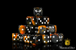 Skull Grinders Dice - Black Lava (ONLINE ORDER ONLY)