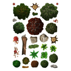 Battle Mats: Add On Scenery - Wilderness (ONLINE ORDER ONLY)