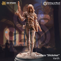 Lendara "Slickshot" Varth (Female Half-Elf Gunslinger) (Online Order Only)
