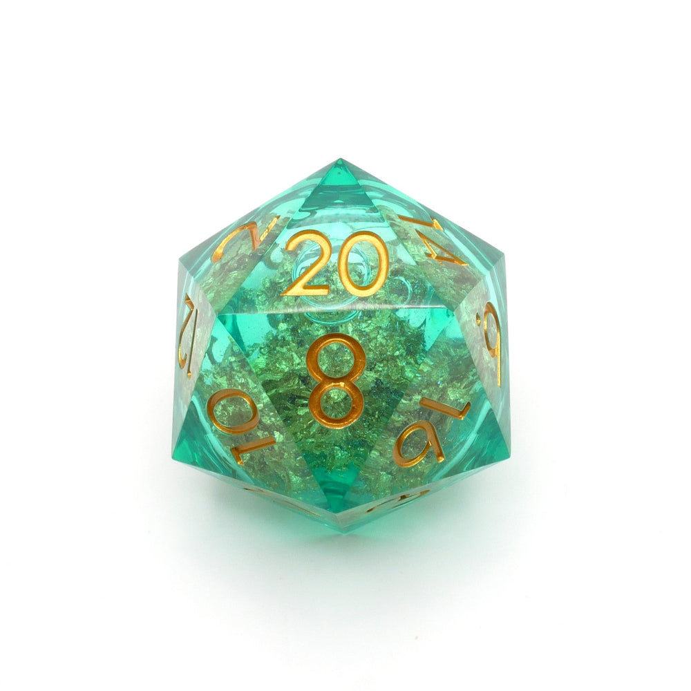 Leprechaun's Gold - Giant D20 Liquid Core DnD Dice Set | Acrylic RPG Gaming Dice (ONLINE ORDER ONLY)