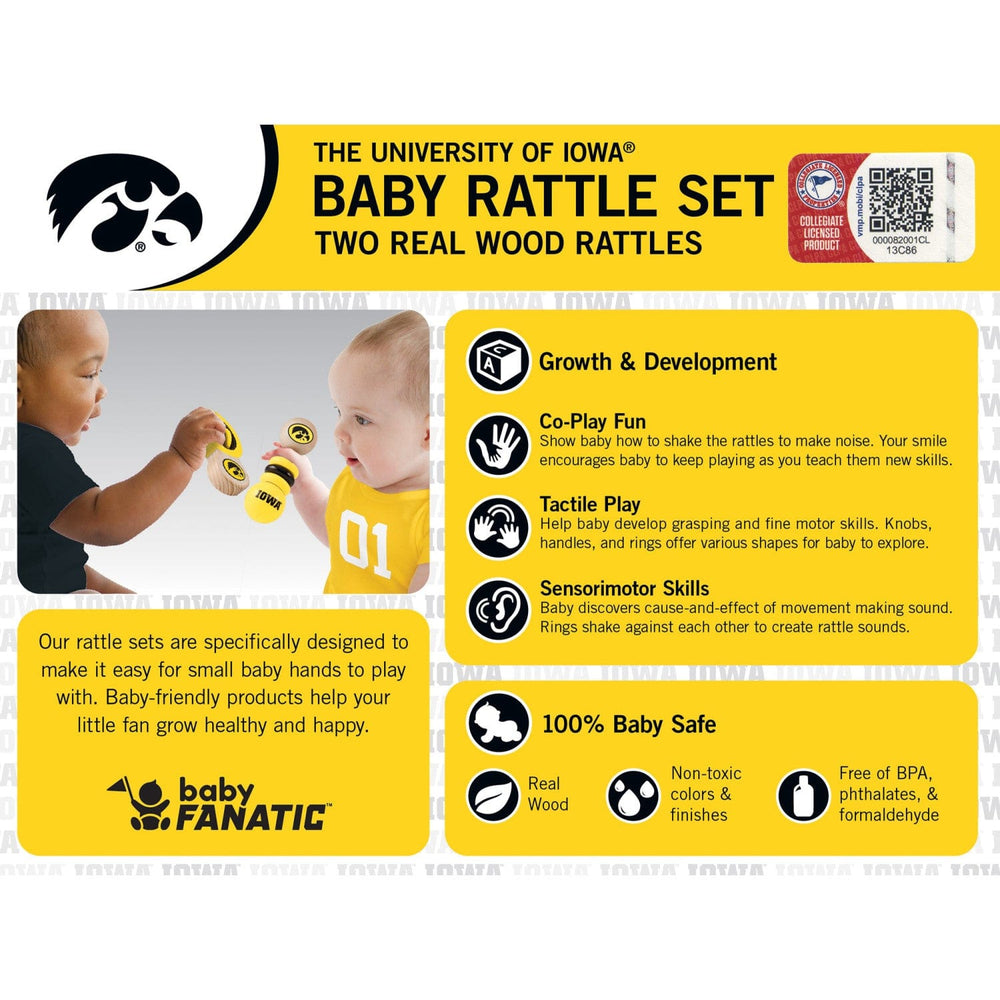 Iowa Hawkeyes - Baby Rattles 2-Pack (ONLINE ORDER ONLY)