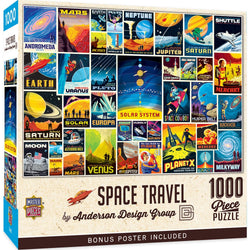 Vintage Posters - Space Travel 1000 Piece Jigsaw Puzzle
