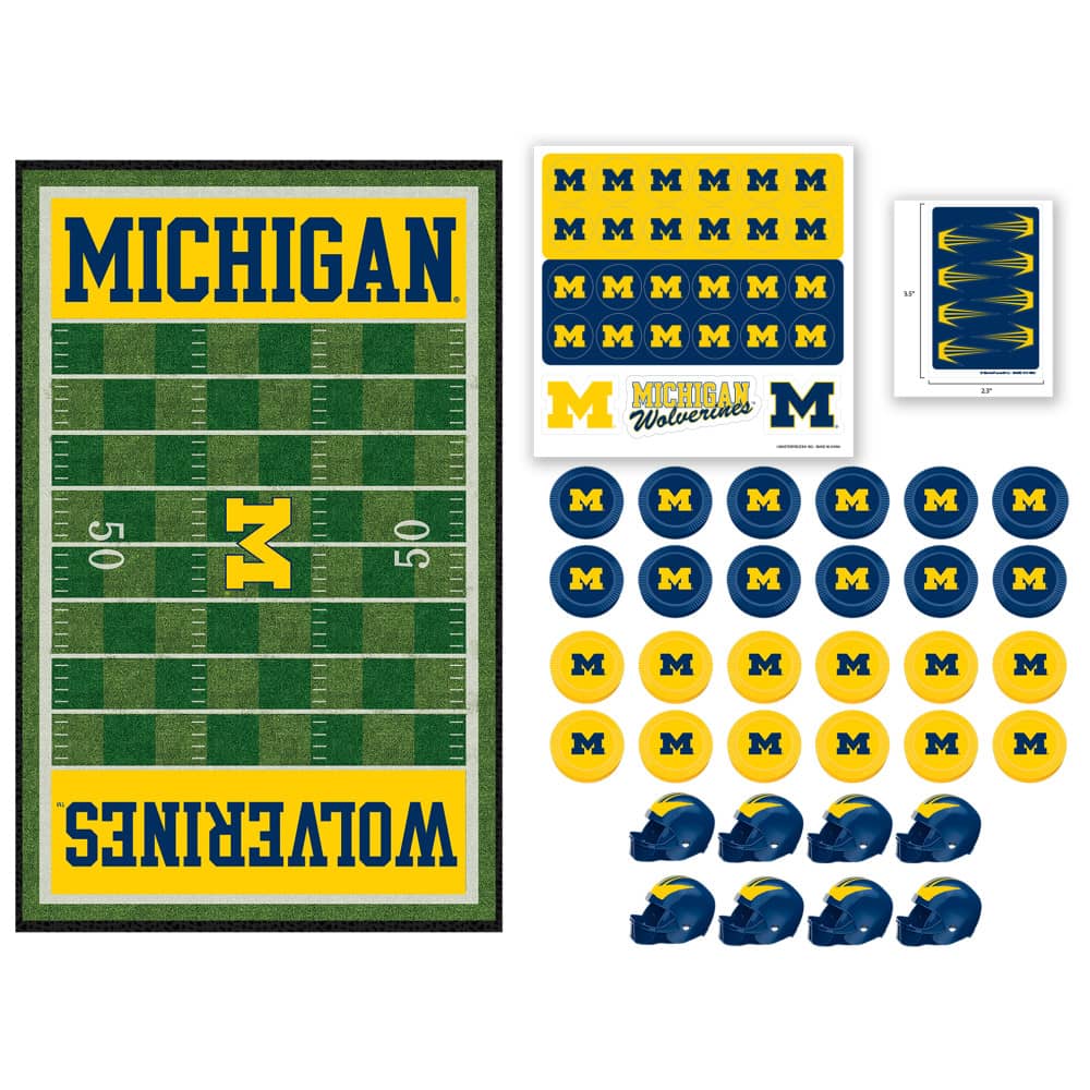 Michigan Wolverines Checkers Board Game