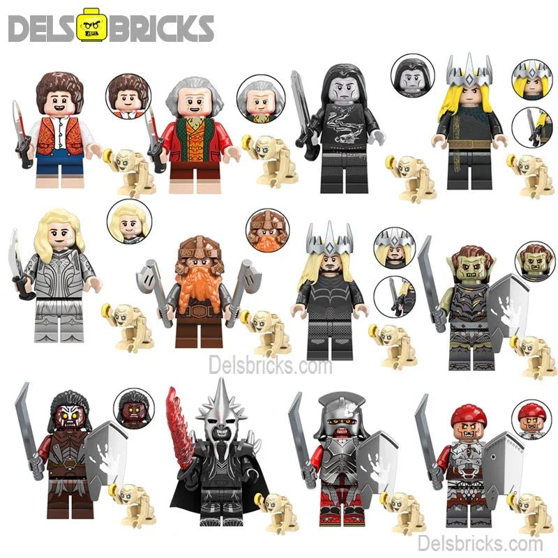 Lord of The Rings Set of 12 Lego Minifigures Custom Toys 2 (ONLINE ORDER ONLY)