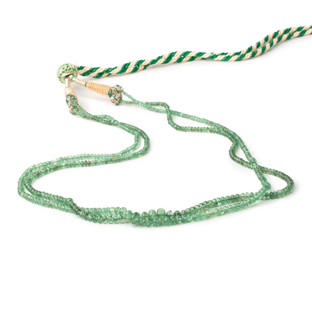Lot of Two Emerald Plain Rondelle Bead Strands AA (ONLINE ORDER ONLY)