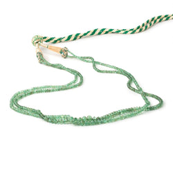 Lot of Two Emerald Plain Rondelle Bead Strands AA (ONLINE ORDER ONLY)