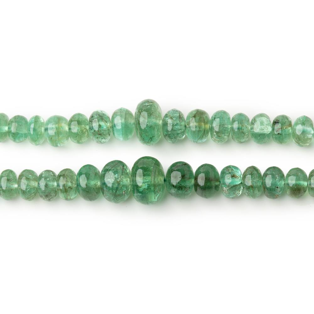 Lot of Two Emerald Plain Rondelle Bead Strands AA (ONLINE ORDER ONLY)