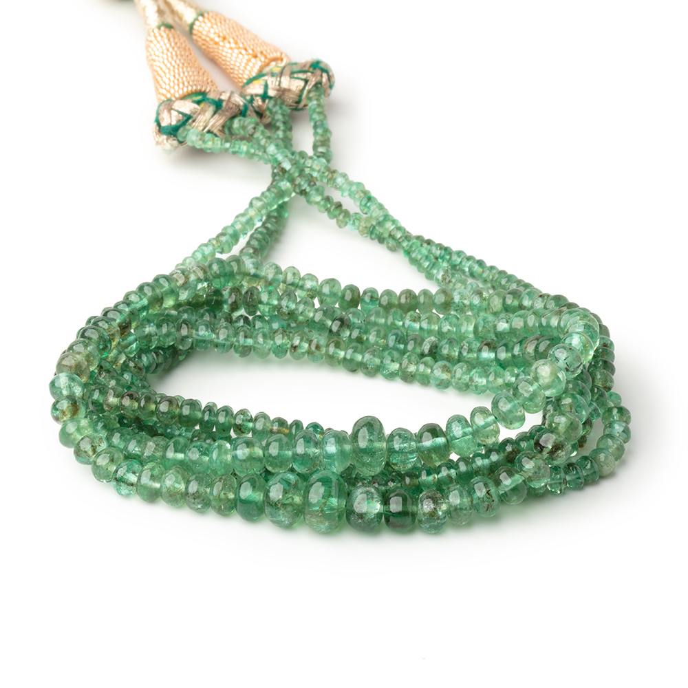 Lot of Two Emerald Plain Rondelle Bead Strands AA (ONLINE ORDER ONLY)