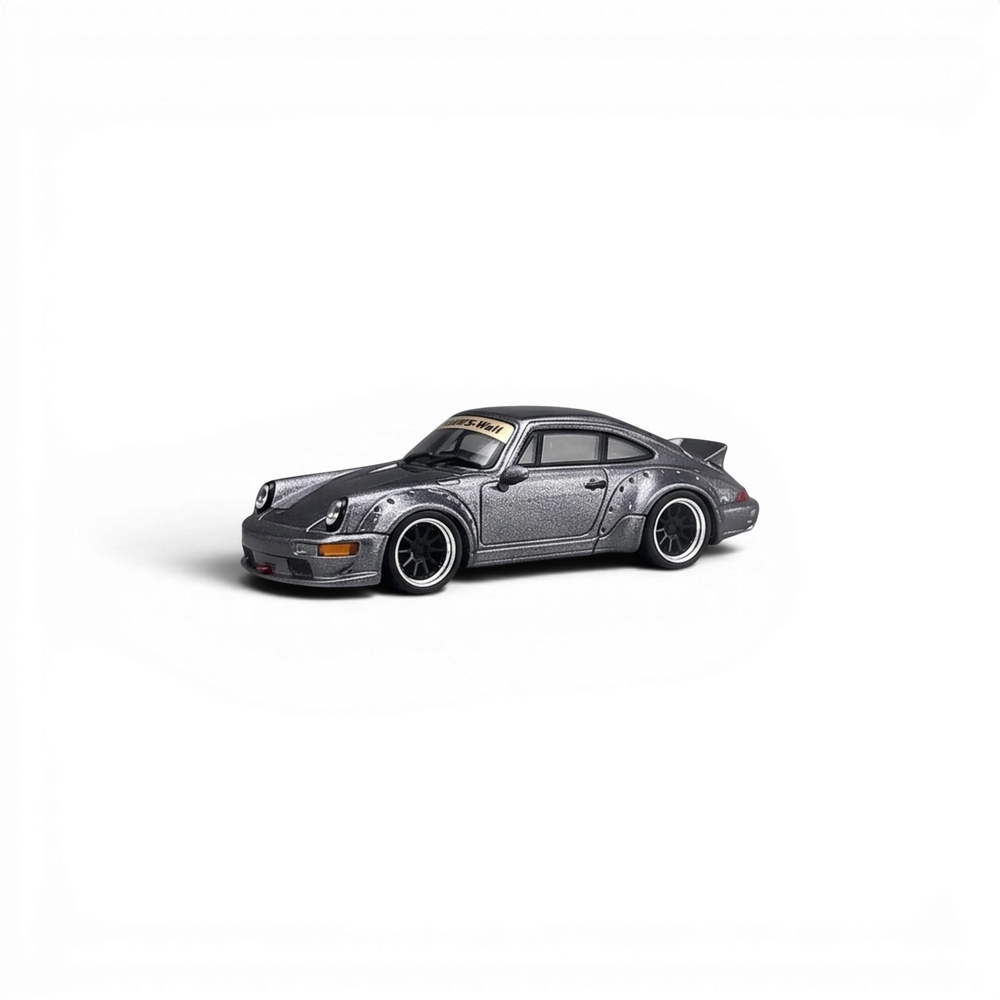 CM Model Porsche 964 Widebody Metallic Gray 1:64