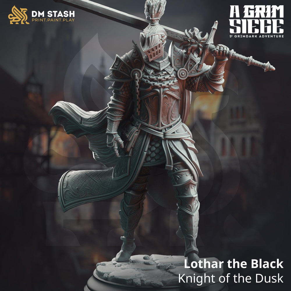 Lothar the Black, Knight of the Dusk (Male Human Dark Paladin) (Online Only)