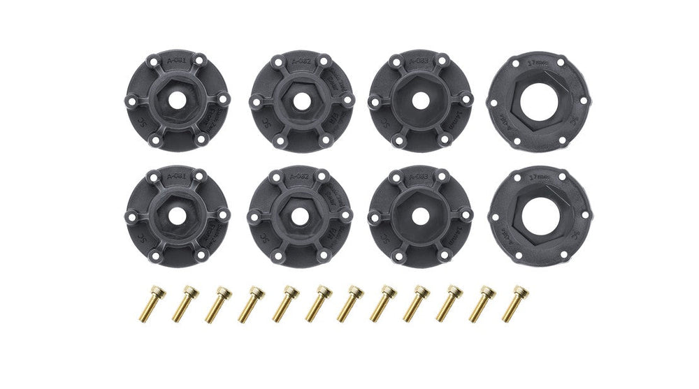 Louise R/C SC-Rock 1/10 Short Course Tires, Soft, 12, 14 & 17mm Removable Hex Glued on Black Rim (2) LT3229SB (ONLINE ORDER ONLY)