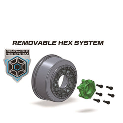 Louise R/C SC-Rock 1/10 Short Course Tires, Soft, 12, 14 & 17mm Removable Hex Glued on Black Rim (2) LT3229SB (ONLINE ORDER ONLY)