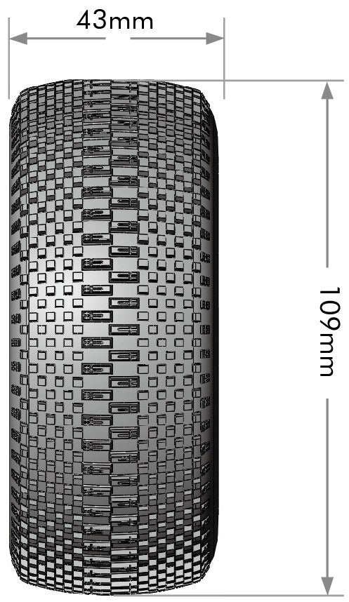 Louise R/C SC-Groove 1/10 Short Course Tires, Soft, 12, 14 & 17mm Removable Hex Glued on Black Rim (2) LT3146SB (ONLINE ORDER ONLY)