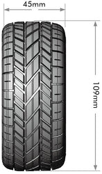 Louise R/C SC-Rocket M Oval Track 1/10 Short Course Road Tires, Soft, 12, 14 & 17mm Removable Hex Glued on Black Rim (2) LT3228SB (ONLINE ORDER ONLY)