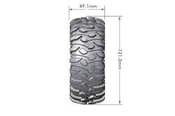 Louise R/C CR-Rowdy 1/10 1.9" Crawler Tires, 12mm Hex, Super Soft, Mounted on Black Chrome Rim, Front/Rear (2) LT3233VBC (ONLINE ORDER ONLY)