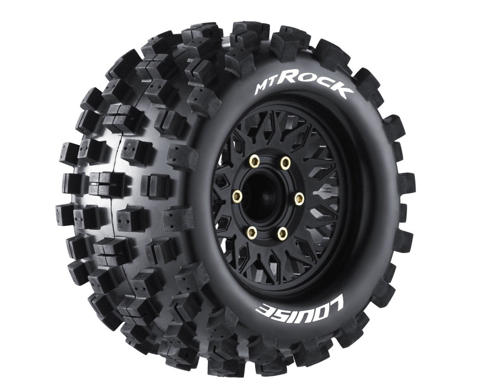 Louise R/C MT-Rock Soft 1/10 2.8" Monster Truck Belted Tires, Removable Hex (12/14/17mm)