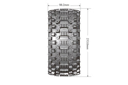 Louise R/C MFT X-Uphill Belted Monster Truck Tires Mounted 24mm Hex Pair for Arrma Kraton 8S