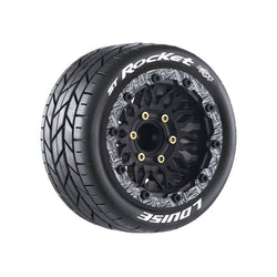Louise R/C MFT ST-Rocket Soft 1/10 Stadium Truck Tires, Removable Hex (0" & 1/2" Offset)