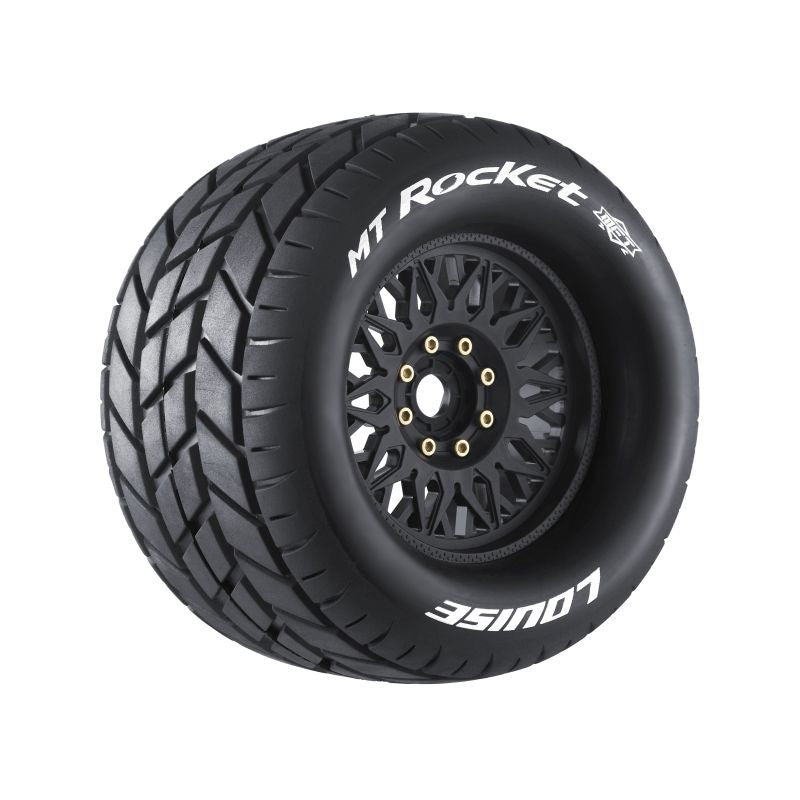 Louise R/C MT-Rocket Sport 1/8 3.8" Monster Truck MFT Belted Tires, 17mm Hex (0" & 1/2" Offset)