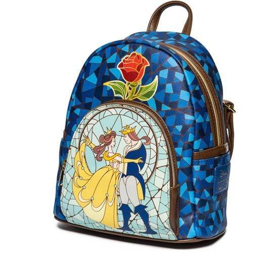 Loungefly Beauty and the Beast Stained-Glass Window Mini-Backpack - Entertainment Earth Exclusive (ONLINE ORDER ONLY)