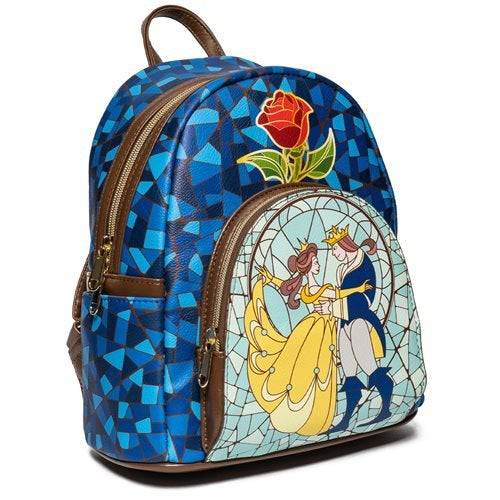 Loungefly Beauty and the Beast Stained-Glass Window Mini-Backpack - Entertainment Earth Exclusive (ONLINE ORDER ONLY)