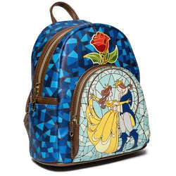Loungefly Beauty and the Beast Stained-Glass Window Mini-Backpack - Entertainment Earth Exclusive (ONLINE ORDER ONLY)