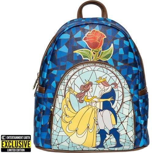 Loungefly Beauty and the Beast Stained-Glass Window Mini-Backpack - Entertainment Earth Exclusive (ONLINE ORDER ONLY)