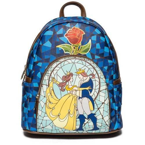 Loungefly Beauty and the Beast Stained-Glass Window Mini-Backpack - Entertainment Earth Exclusive (ONLINE ORDER ONLY)