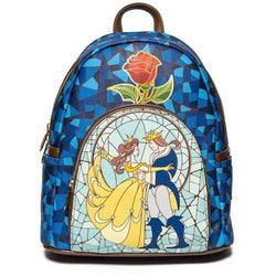Loungefly Beauty and the Beast Stained-Glass Window Mini-Backpack - Entertainment Earth Exclusive (ONLINE ORDER ONLY)