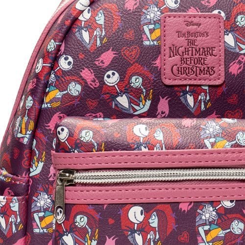 Loungefly The Nightmare Before Christmas Jack and Sally Hearts Mini-Backpack - Entertainment Earth Exclusive (ONLINE ORDER ONLY)