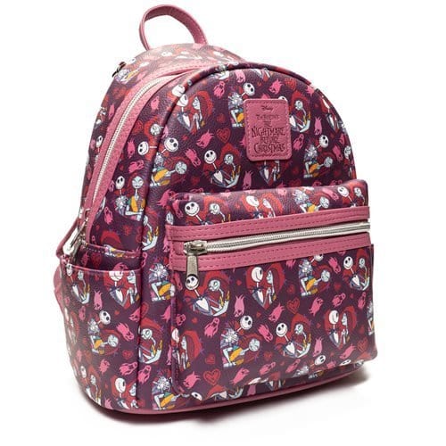 Loungefly The Nightmare Before Christmas Jack and Sally Hearts Mini-Backpack - Entertainment Earth Exclusive (ONLINE ORDER ONLY)