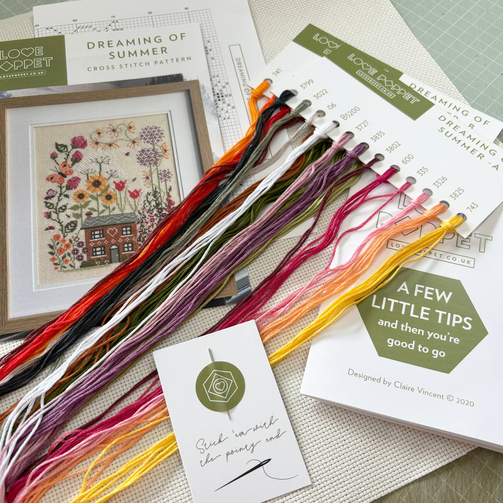 Love Poppet – Dreaming of Summer Cross Stitch Kit (ONLINE ORDER ONLY)