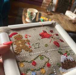 Feeling Festive Advent Printed Cross Stitch Pattern – Love Poppet Christmas Design (ONLINE ORDER ONLY)