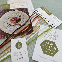 Love Poppet - Wren & Snowdrops - Cross Stitch Kit (ONLINE ORDER ONLY)
