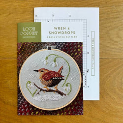 Love Poppet - Wren & Snowdrops - Cross Stitch Kit (ONLINE ORDER ONLY)
