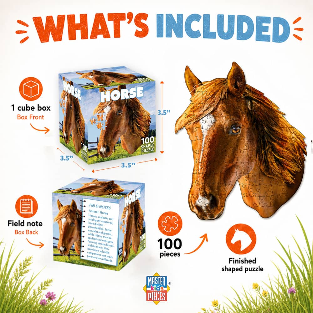 Horse 100 Piece Shaped Jigsaw Puzzle