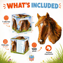 Horse 100 Piece Shaped Jigsaw Puzzle