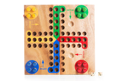Wooden Ludo board Game - Family Game Night (Online Order Only)