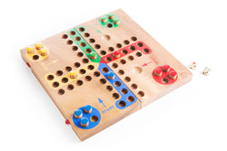Wooden Ludo board Game - Family Game Night (Online Order Only)
