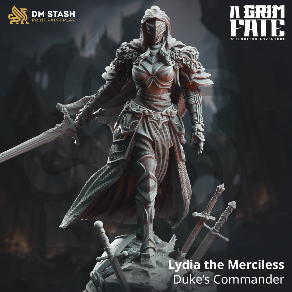 Lydia the Merciless, Duke's Commander (Female Human Paladin) (Online Only)