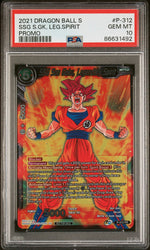 2021 DRAGON BALL SUPER CROSS SPIRITS SSG GOKU, LGNDRY SPRT #P-312 - PSA 10 (Online Order Only)