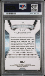 Graded 2024 Topps Resurgence Brock Bowers #147 Sky Blue & Pink Shock Rookie RC Football Card PSA 10 Gem Mint (ONLINE ORDER ONLY)