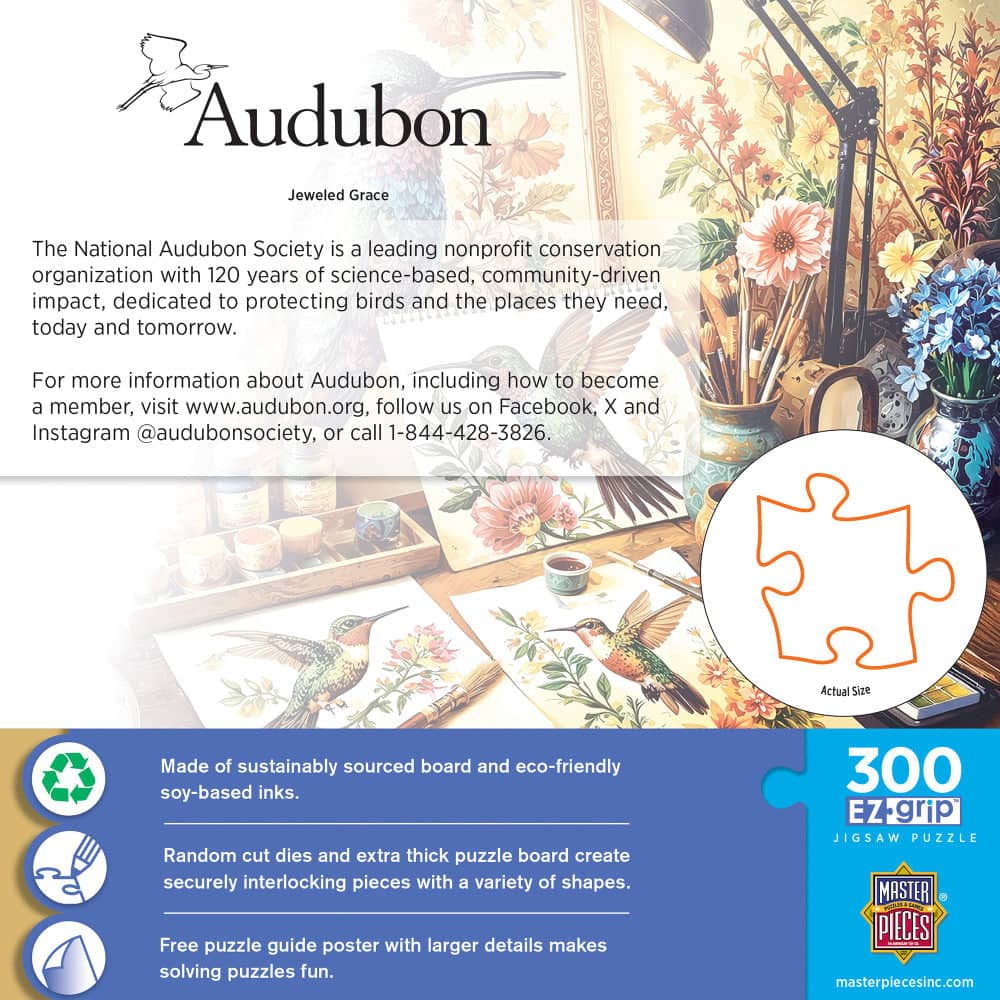 Audubon - Jeweled Grace 300 Piece EZ Grip Jigsaw Puzzle