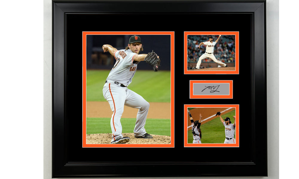 Framed Madison Bumgarner San Francisco Giants Facsimile Laser Engraved Signature Baseball 14x11 3 Photo Collage (ONLINE ORDER ONLY)