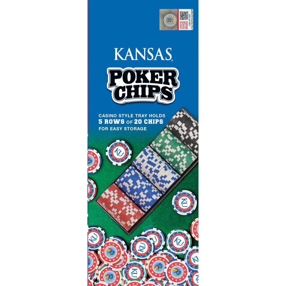 Kansas Jayhawks 100 Piece Poker Chips