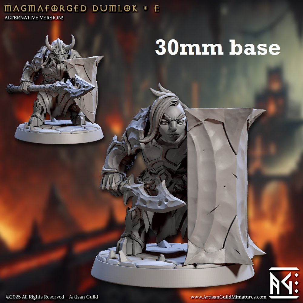 Magmaforged Dumlok: Sculpt E (Female Fire Dwarf Warrior) (Online Only)